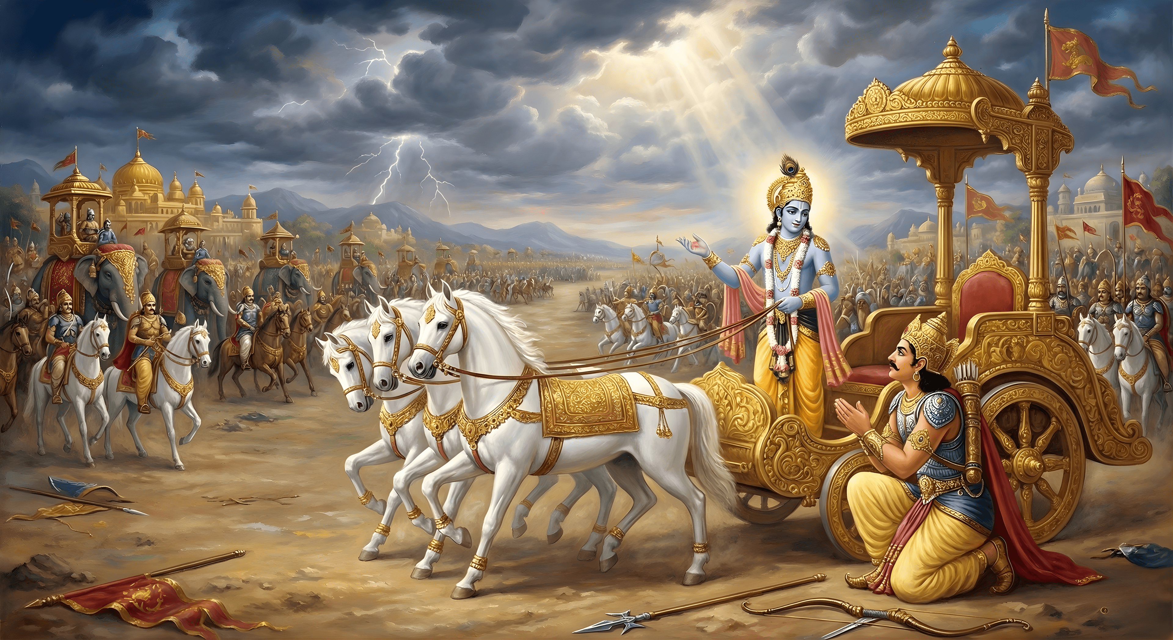 Bhagavad Gita - Krishna and Arjuna