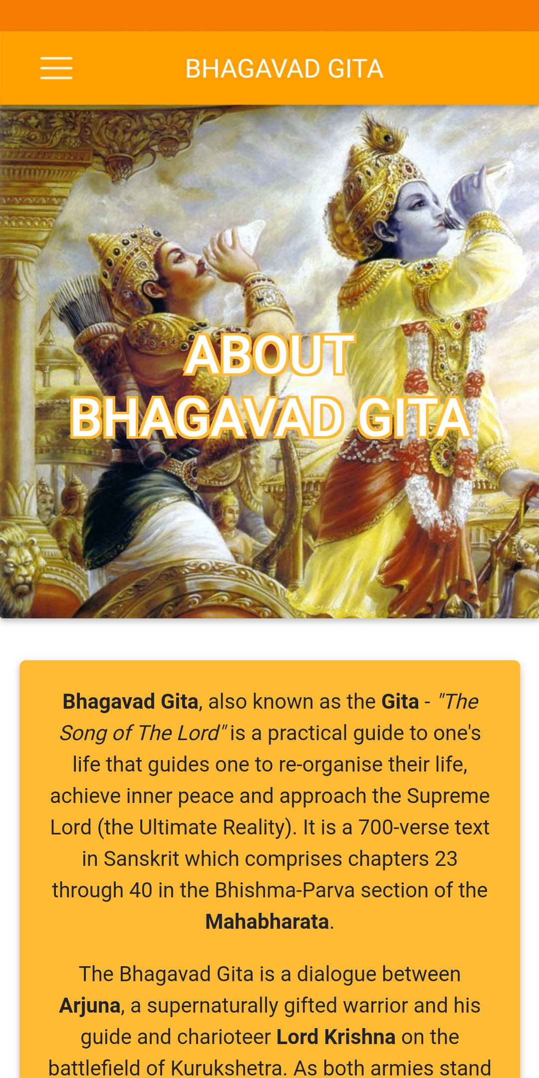 About Bhagavad Gita